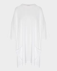 Sloped-Shoulder Round-Neck Poncho (Long Plus Length)