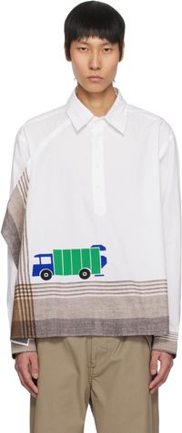 Craig Green White Long Sleeve Handkerchief Shirt