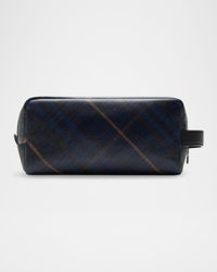 Men's Jacquard Check Travel Pouch