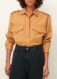 Sessun - Veste col classique en coton mélangé - Taille XS - Marron