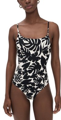 ANINE BING Vesta One Piece Black Bird of Paradise S