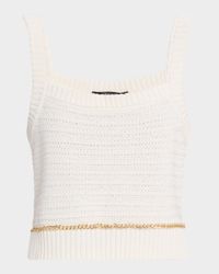 Daisy Cropped Knit Tank Top