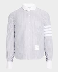 Men's 4-Bar Striped Sport Shirt