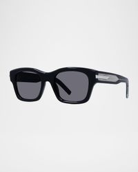 Men's GV One Acetate and Nylon Rectangle Sunglasses