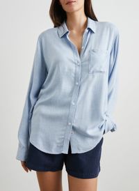 Rails - Chemise droite à carreaux - Taille L - Bleu