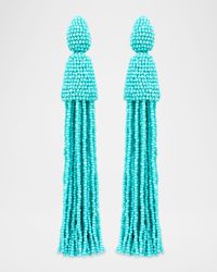 Long Tassel Earrings, 5"L