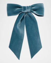 Wide Velvet Bow Barrette