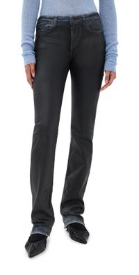 Acne Studios 2013 Stretch Charcoal Leather Finish Pants Black L