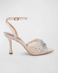 Cameryn Embellished Mesh Ankle-Strap Sandals