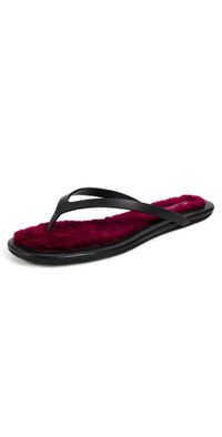 Christopher Esber Joan Flip Flops Maroon/Black 37
