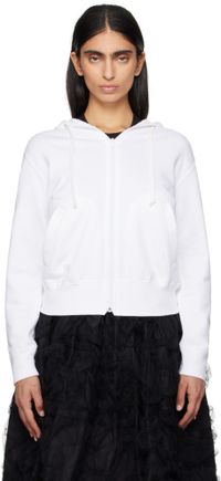 COMME des GARÇONS PLAY White 'Heart On Back' Hoodie