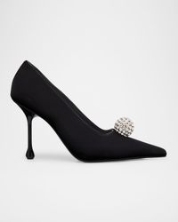 Crystal Orb Velvet Pumps