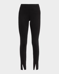 Midnight Grace Front-Slit Jersey Leggings