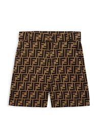 Little Boy's & Boy's FF Logo Shorts - Brown - Size 8