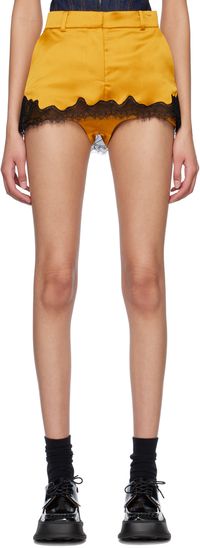 Pushbutton Yellow Wrap Skort