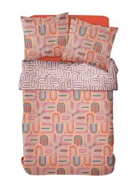 Today Linge De Maison - Parure de lit imprimé en coton - Taille 260x240 cm - Rose