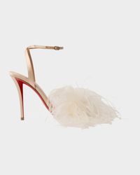 100mm Miss Z Poupi Silk Feather Pumps