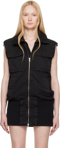 MM6 Maison Margiela Black Light Canvas Vest