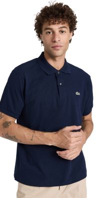 Lacoste Original Cotton Pique Polo Navy Blue XS