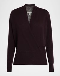 Cashmere Faux Wrap Sweater