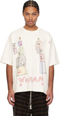 Glass Cypress T-shirt 'Woman' blanc cassé