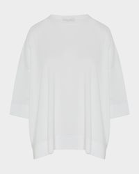 Round Neck 3-4 Sleeve Top With Hembands (Mid Plus)