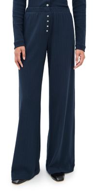 Leset Pointelle Boxer Pants Midnight M