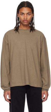 The Row Taupe Kirk Long Sleeve T-Shirt