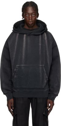 AMIRI Black Vintage 'Amiri' Oversized Hoodie