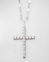 14K Yellow Gold Flawless Everyday Diamond Cross Necklace