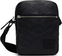 Hugo Black Embossed Logo Messenger Bag