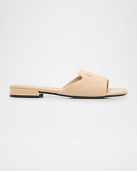 Dina Linen Flat Slide Style