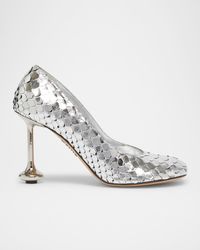 Toy Metallic Python Pumps