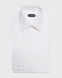 Men's Cotton Plisse Dress Shirt