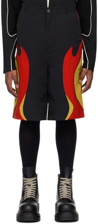 KUSIKOHC Short de style motard jaune et noir