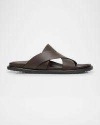 Men's Berkley Leather Criss-Cross Slide Sandals