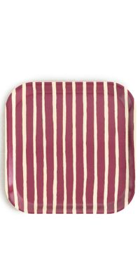Marimekko Piccolo Tray 20x20 cm Brown Stripe One Size