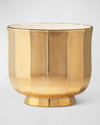 Delmara Golden Cachepot, 7"