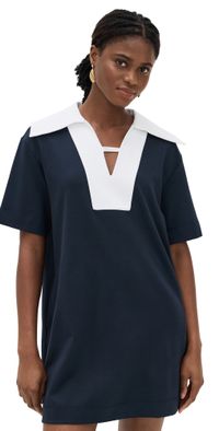 ALIGNE Natty Dress Navy & White XL