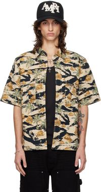 AMIRI Multicolor Repeat Palm Denim Shirt