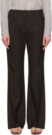 AMOMENTO Brown Straight Fit Trousers
