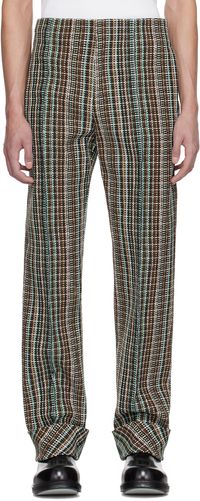 Bottega Veneta Pantalon brun à carreaux