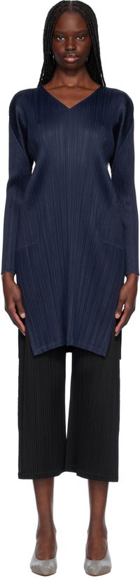 PLEATS PLEASE ISSEY MIYAKE Robe courte Monthly Colors February bleu marine
