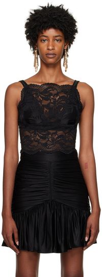 Rabanne Black Cropped Tank Top