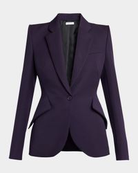 Grain De Poudre Wool Single-Breasted Blazer