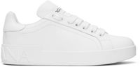 Dolce&Gabbana White Calfskin Portofino Sneakers
