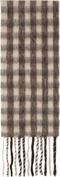 Holzweiler Écharpe Aster brun et beige à carreaux
