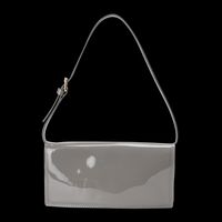 Saison 1865 - Sac à main baguette à rabat en cuir - Taille Unique - Gris