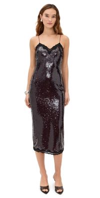 LoveShackFancy Verelith Dress Chocolate Brown 12