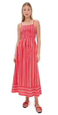 Cleobella Lacey Ankle Dress Poppy Red/Ivory XL